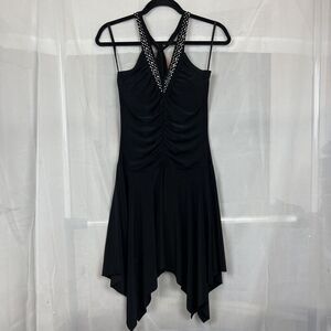 Vintage y2k Lipstick halter neck rhinestoned fairy dress cocktail party goth Md